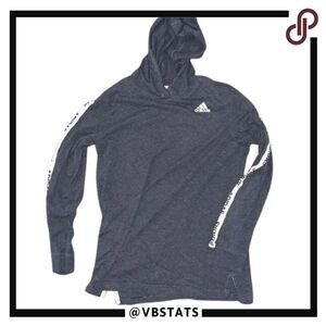 Youth Large Adidas Gray-White LS Hoodie‎